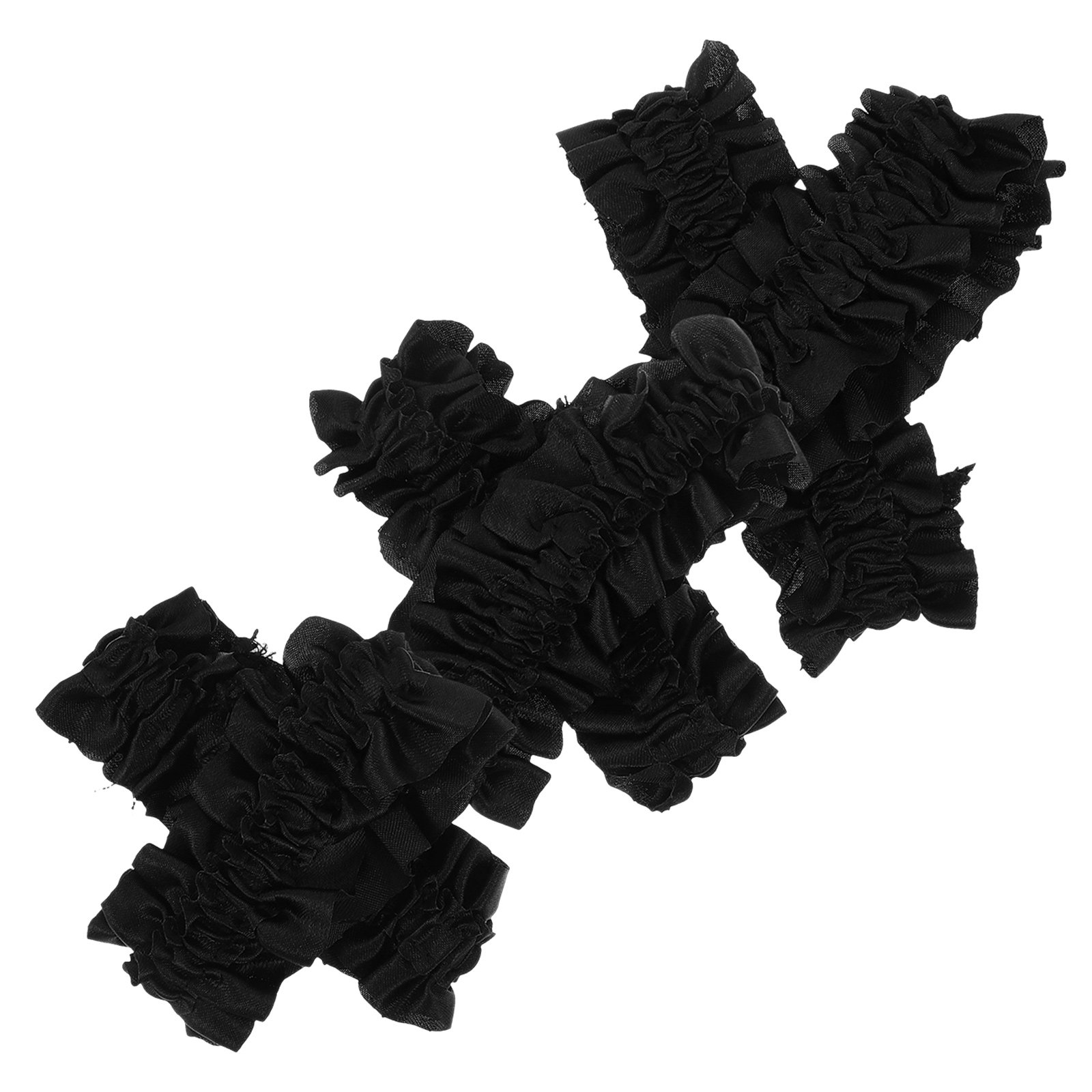 Elastic Lace Trim - 3Pairs Men's Satin Sleeve Garters with