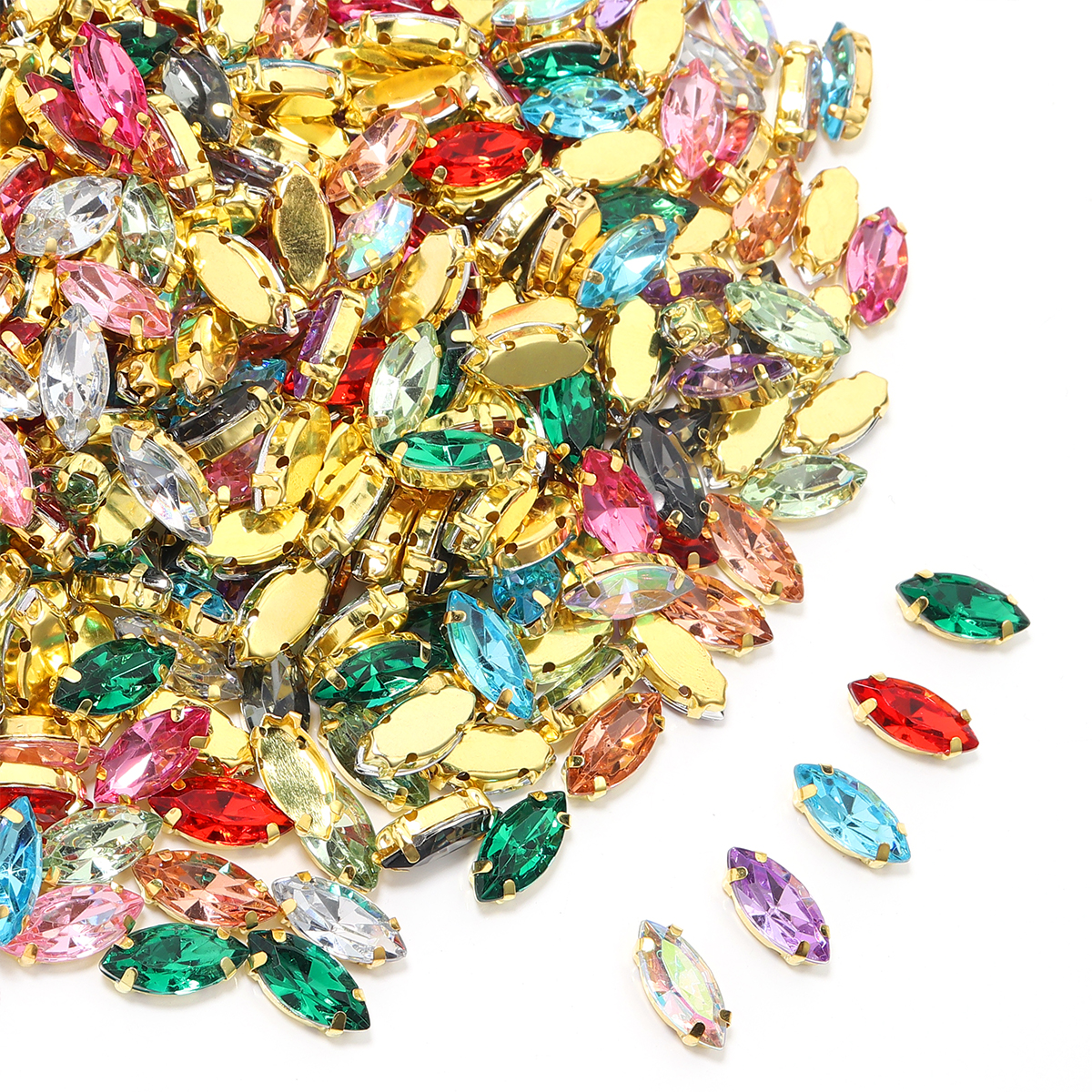 50pcs Horse Eye Shape Stainles - огляд і ціна Sew On Rhinestone