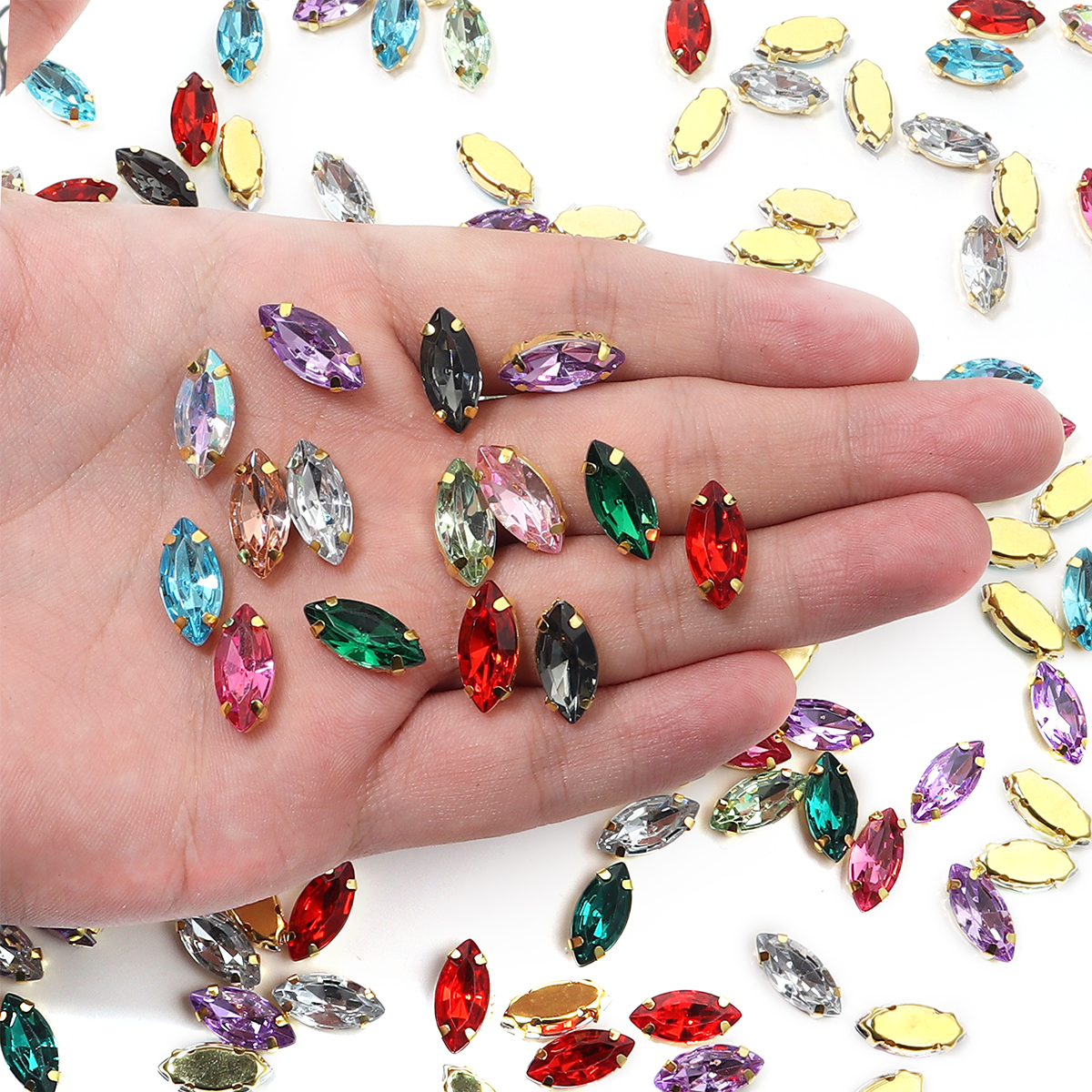 50pcs Horse Eye Shape Stainles - огляд і ціна Sew On Rhinestone