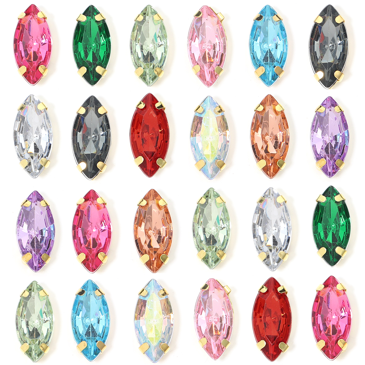50pcs Horse Eye Shape Stainles - огляд і ціна Sew On Rhinestone