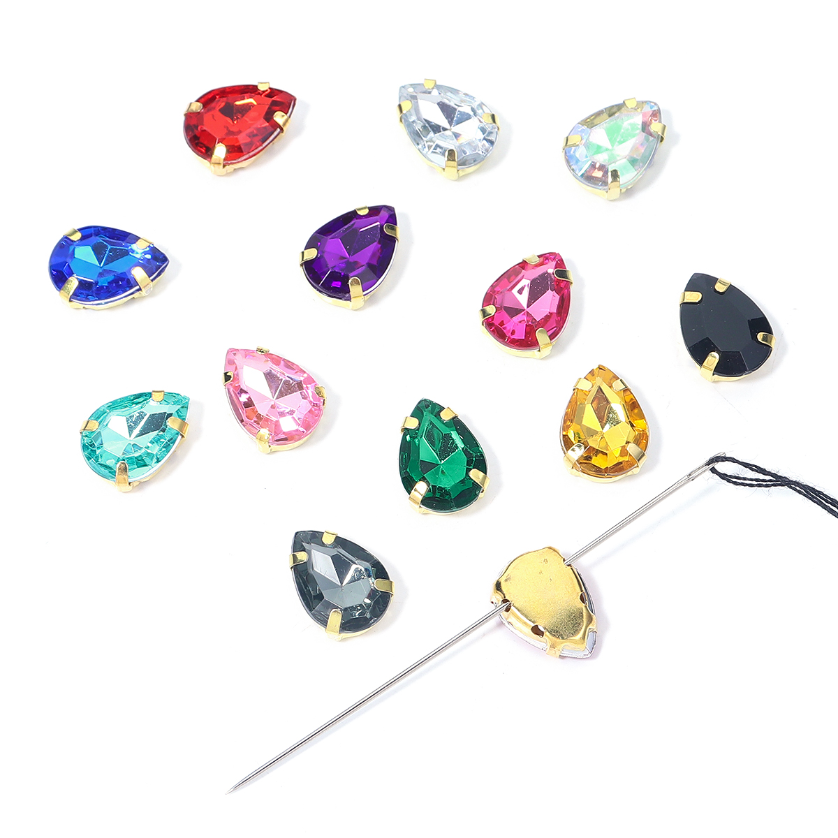 50pcs Colorful Sew-on Claw Rhi - огляд і ціна Sew On Rhinestone