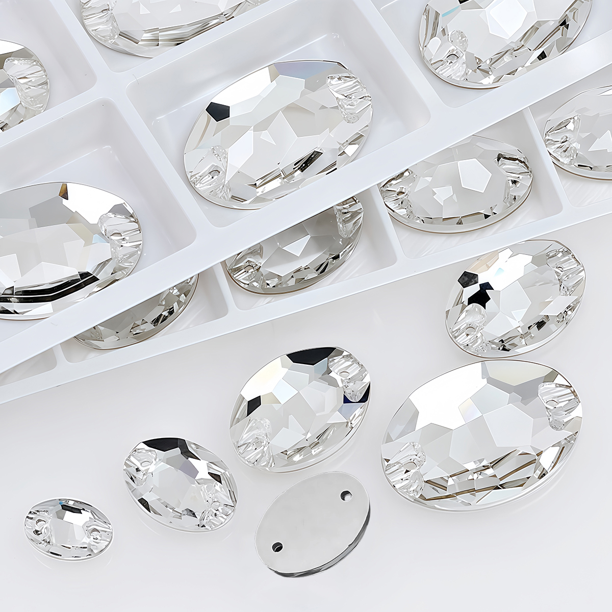 Oval Ellipse Crystal Clear Gla - огляд і ціна Sew On Rhinestone