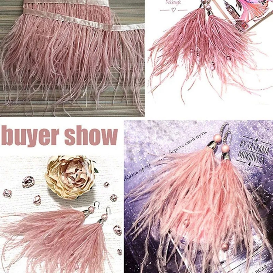 100CM Natural ostrich Feather  - огляд і ціна Feather Trim Marabou