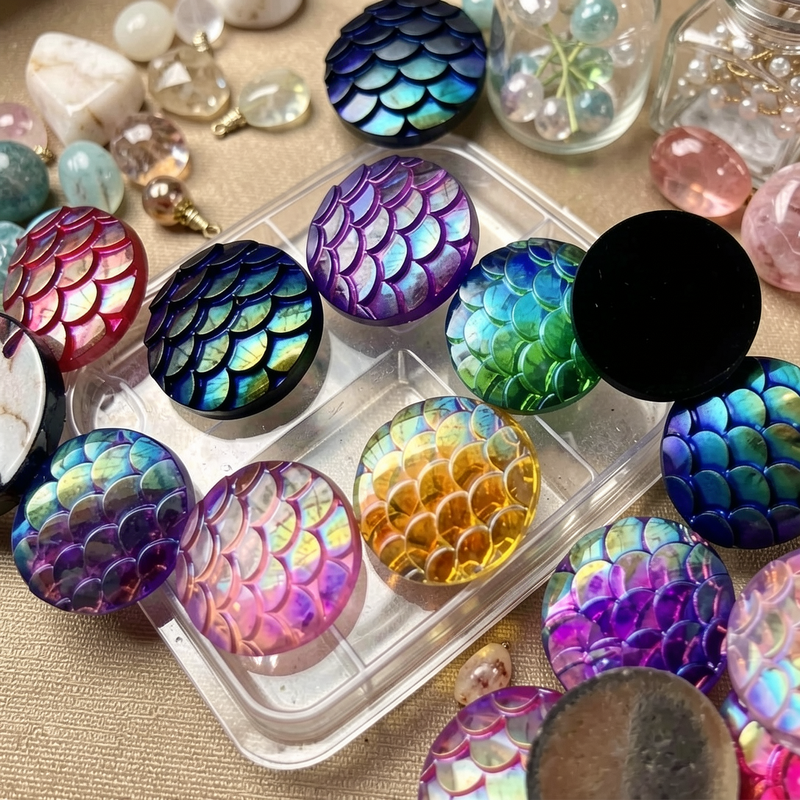 80pcs 12mm Mermaid Fish Scale  - огляд і ціна Embellishment Glue Craft