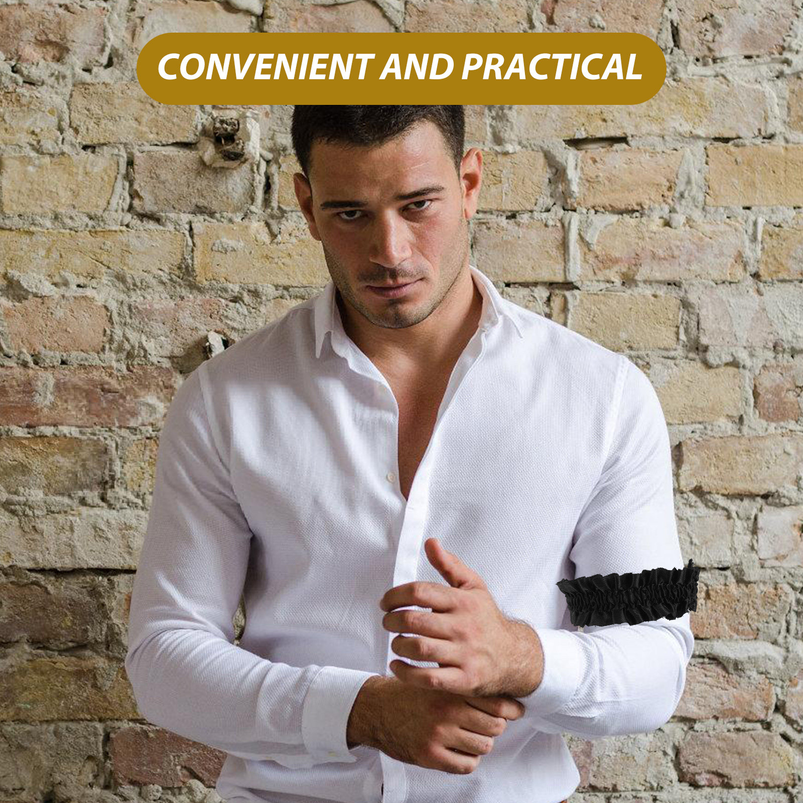 3Pairs Men's Satin Sleeve Gart - огляд і ціна Elastic Lace Trim