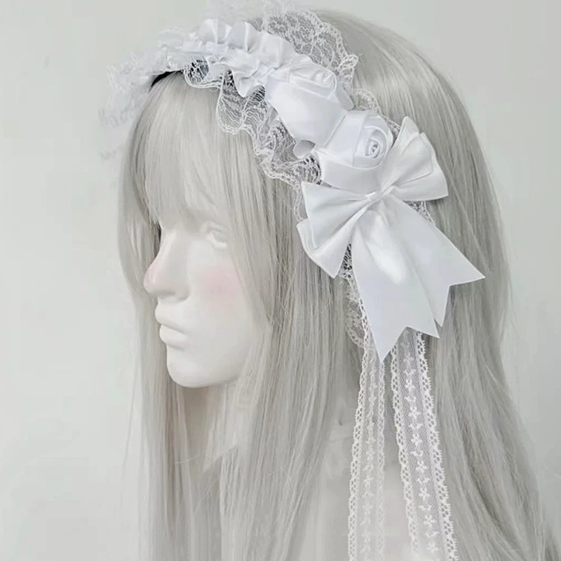 Gothic Lolita Lace Headbands f - огляд і ціна Tassel Fringe Trim