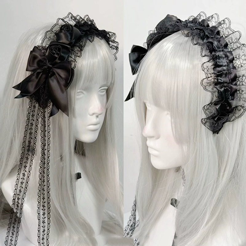 Gothic Lolita Lace Headbands f - огляд і ціна Tassel Fringe Trim