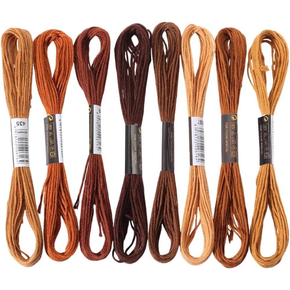 8 Skeins 6 Strands Brown Embro - огляд і ціна Embroidery Embellishments