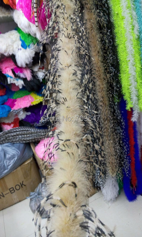 2Yards/lot Luxury Khaki&BLACK& - огляд і ціна Feather Trim Marabou