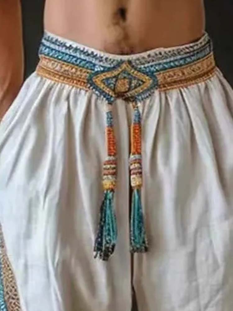 Men's Tassel Elastic Waist Cas - огляд і ціна Tassel Fringe Trim