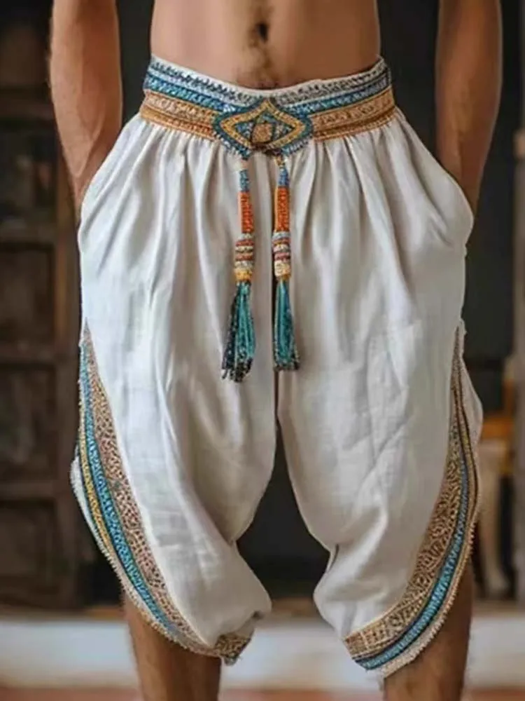 Men's Tassel Elastic Waist Cas - огляд і ціна Tassel Fringe Trim