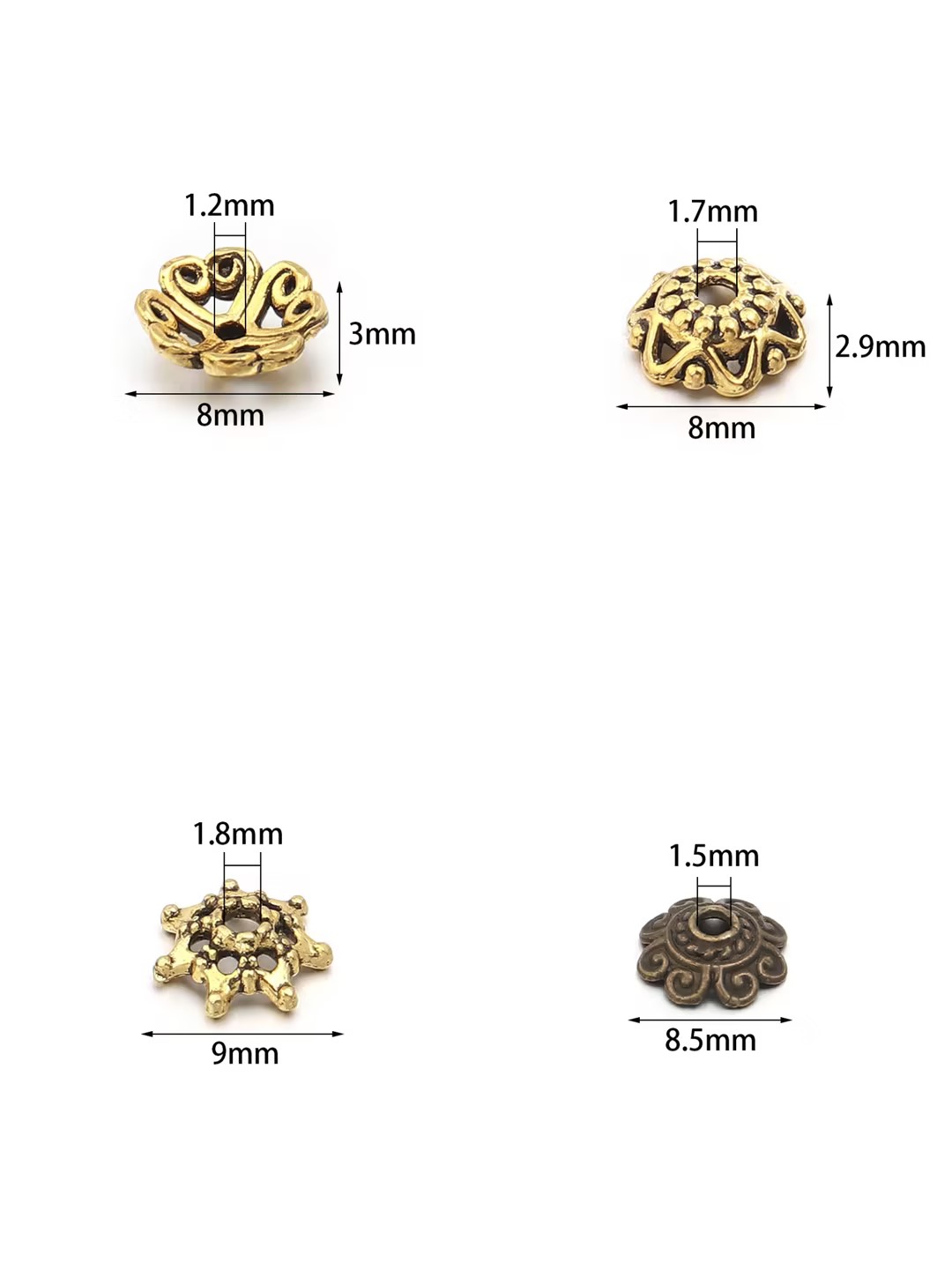 100pcs/lot Antique Silver Colo - огляд і ціна Embroidery Craft