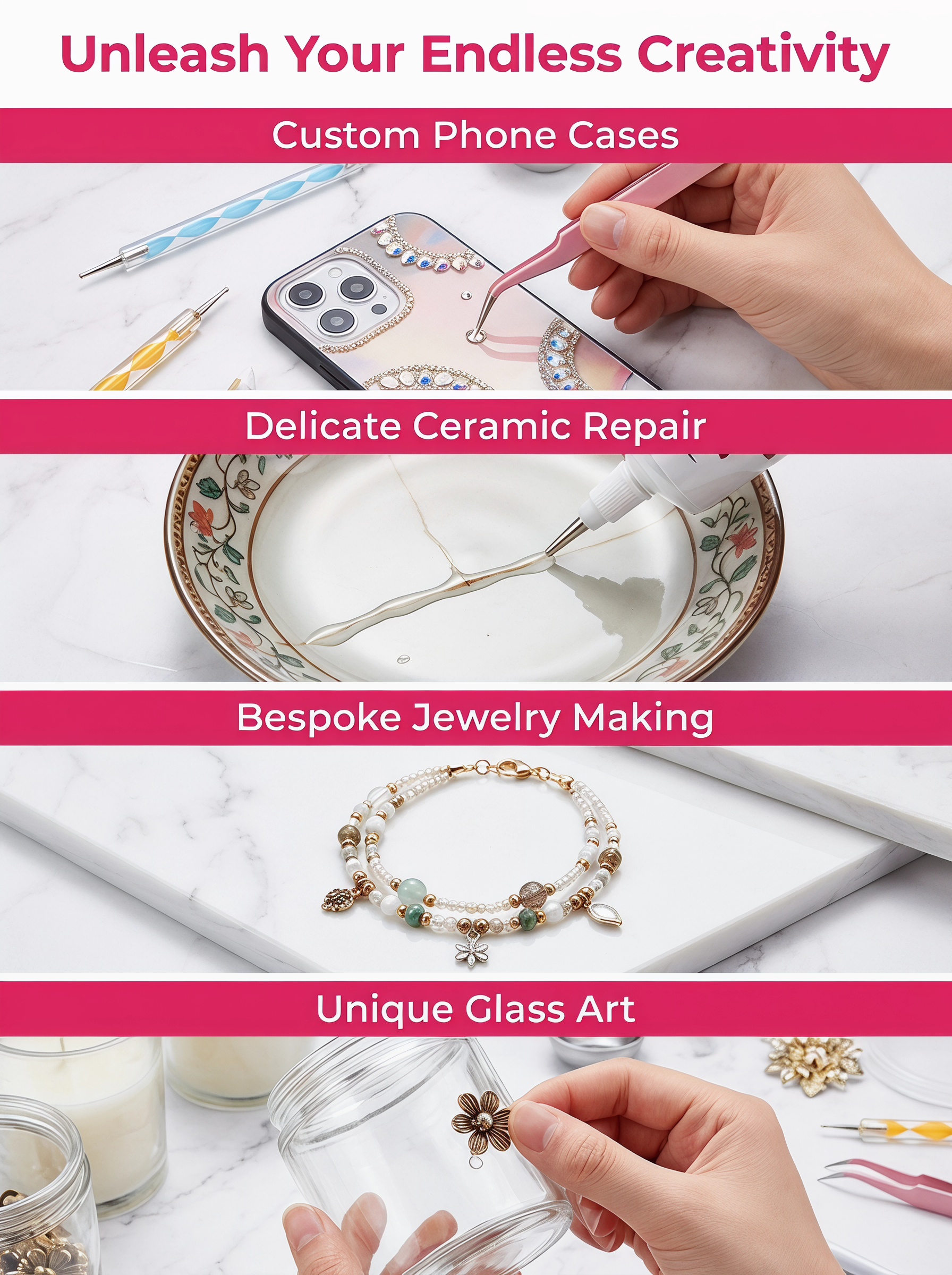 3Pcs Transparent Invisible Jew - огляд і ціна Embellishment Glue Craft