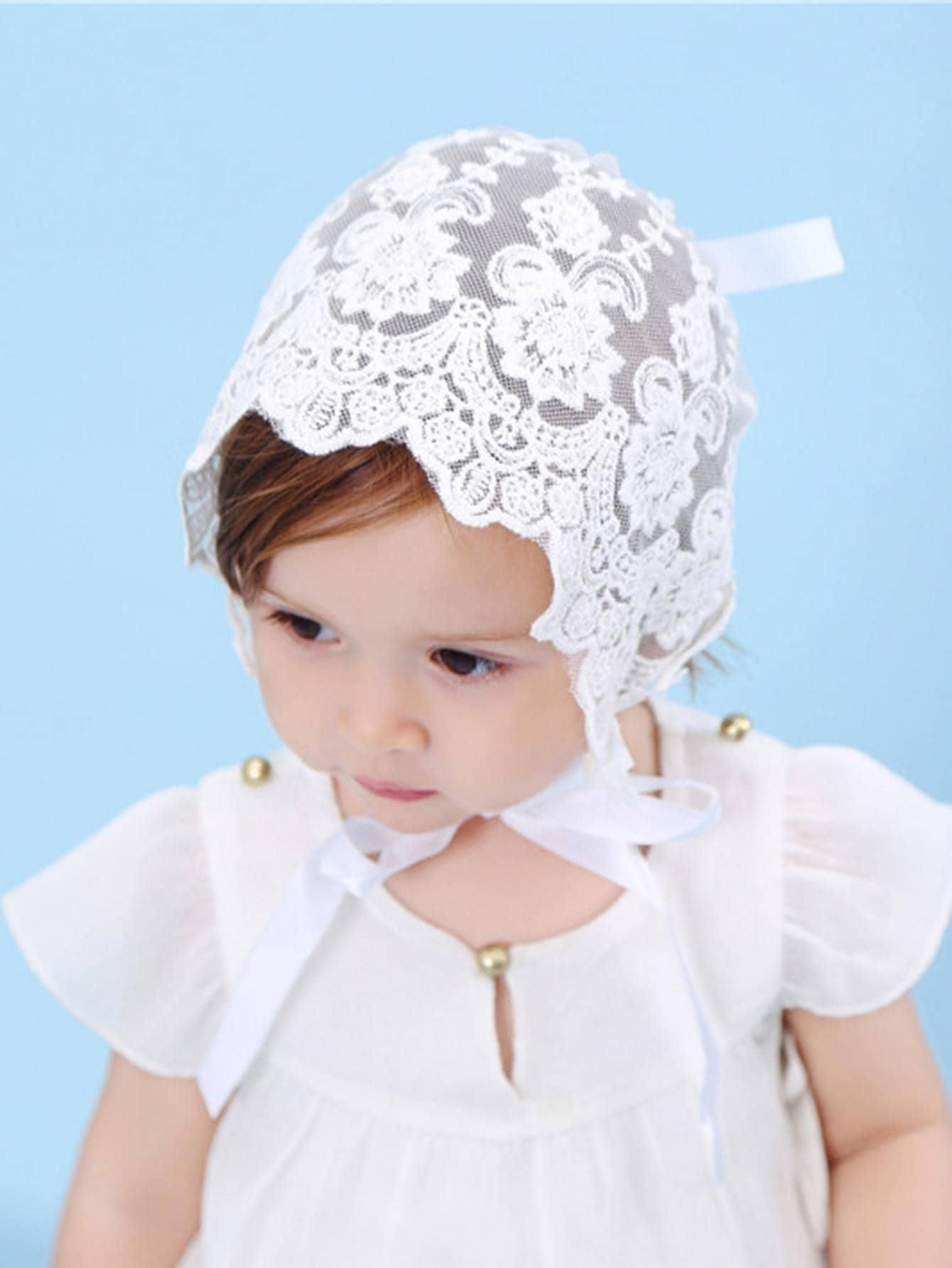 Baby Lace Brim Headband Hat He - огляд і ціна Embroidery Embellishments