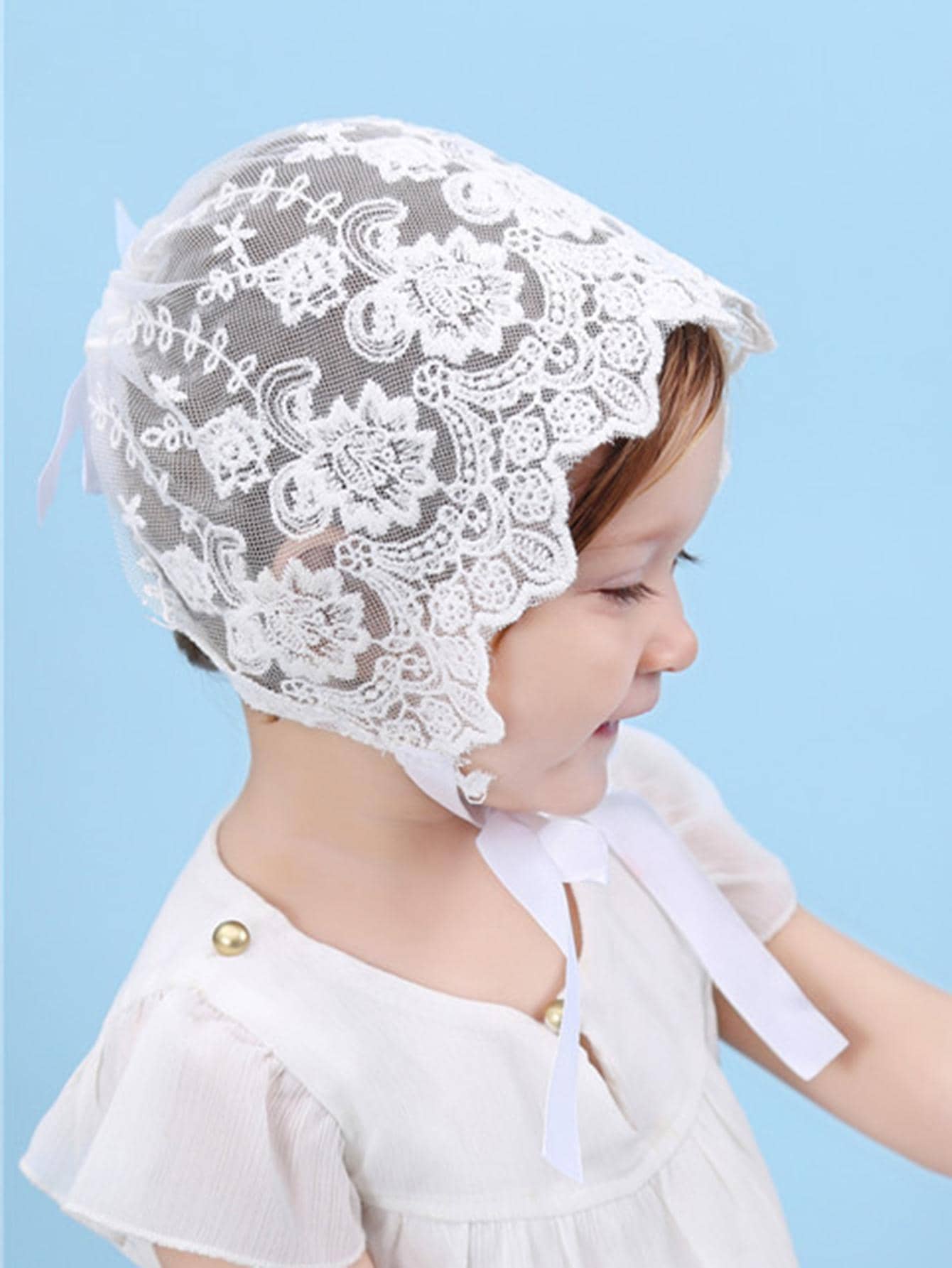 Baby Lace Brim Headband Hat He - огляд і ціна Embroidery Embellishments