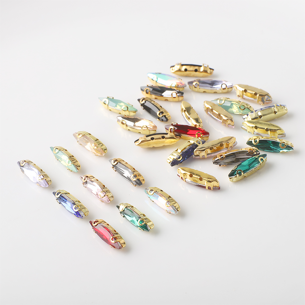 20Pcs 4x15mm Horse eye Crystal - огляд і ціна Sew On Rhinestone