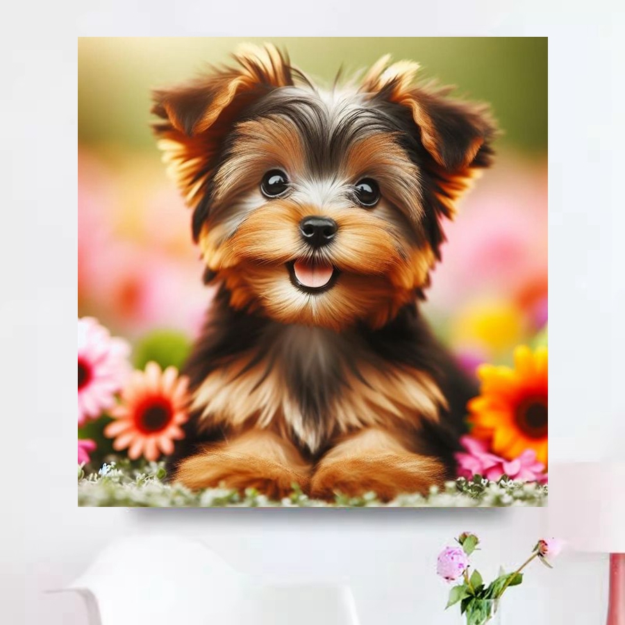 Yorkshire Terrier Dog 5D DIY D - огляд і ціна Embroidery Embellishments