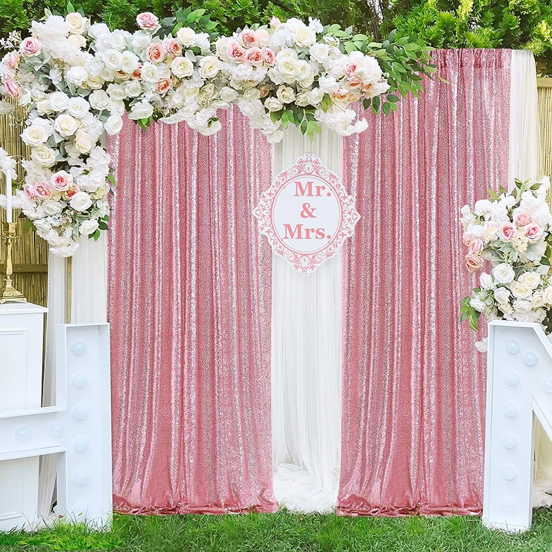 1PC Pink Sequin Backdrop Curta - огляд і ціна Sequin Fabric Panel
