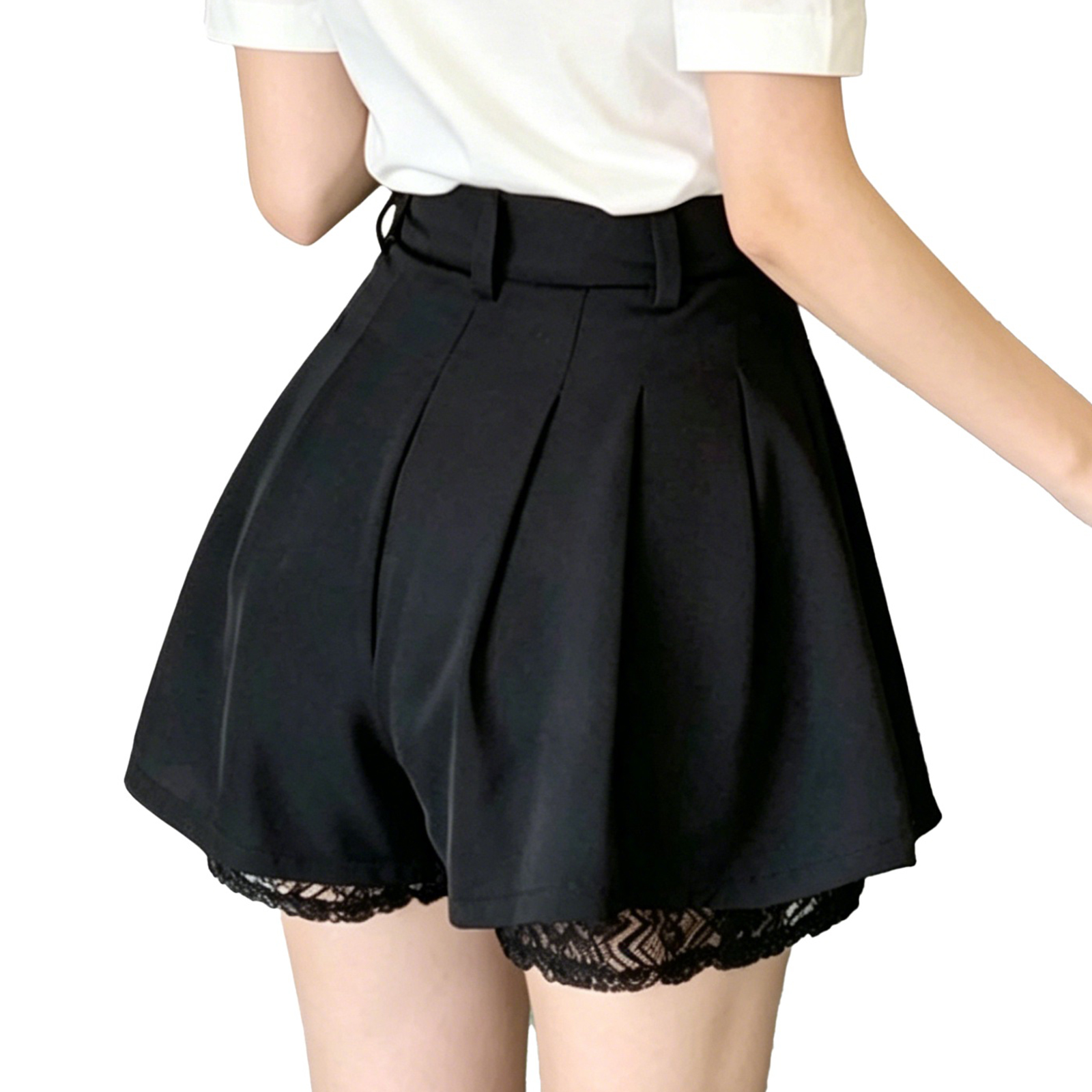 Women Casual High Waist Tailor - огляд і ціна Elastic Lace Trim