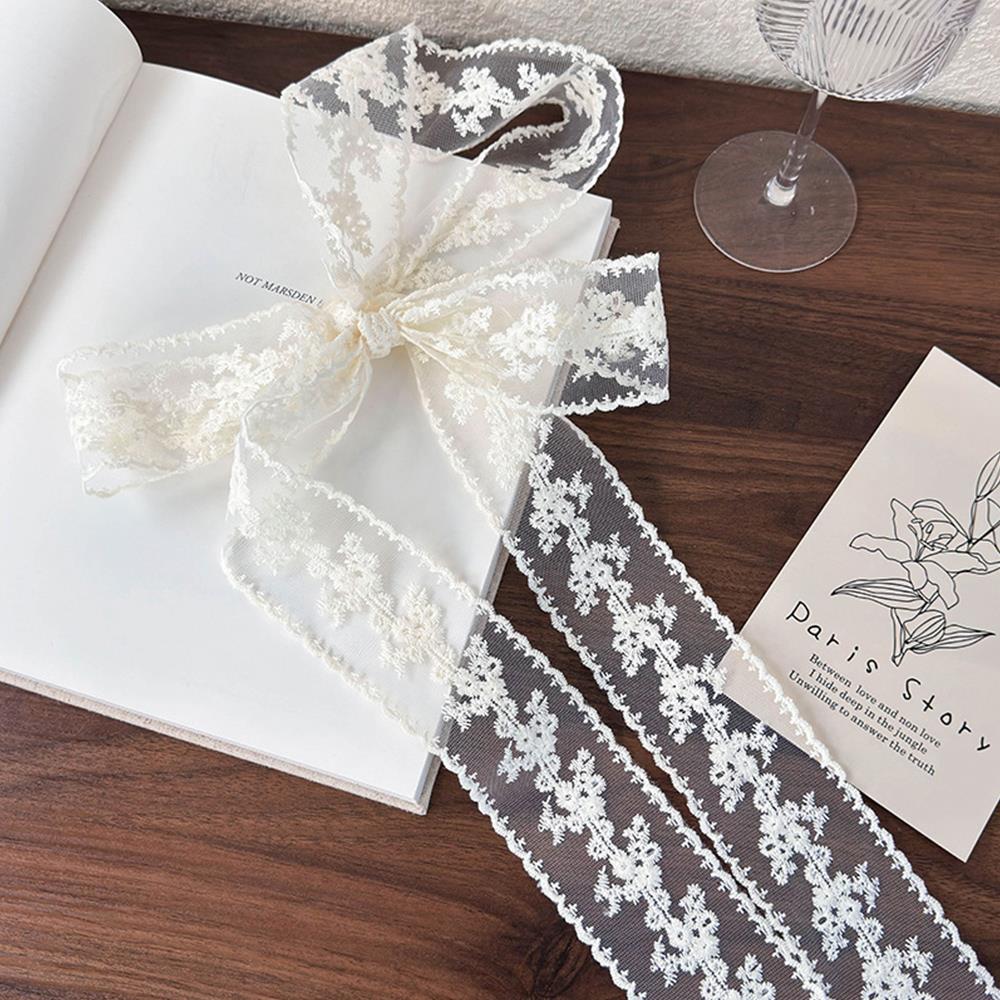 Elegant Lace Scarf Bow Necklac - огляд і ціна Lace Ribbon Trim