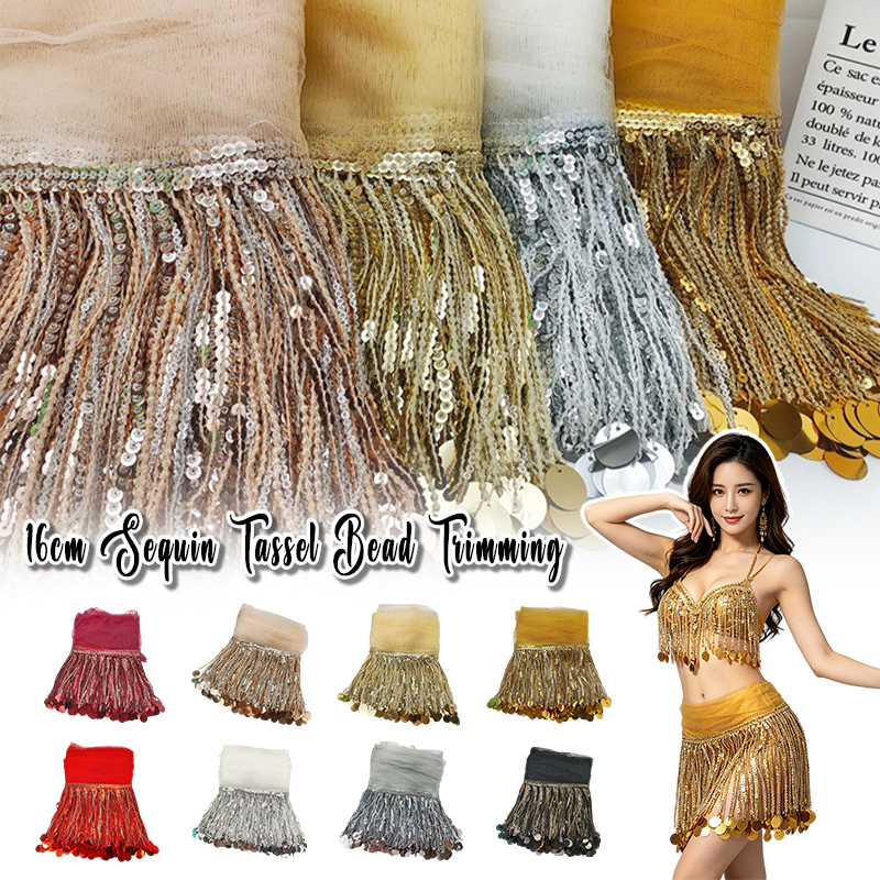 10 Yards Sequins Tassel Lace T - огляд і ціна Tassel Fringe Trim