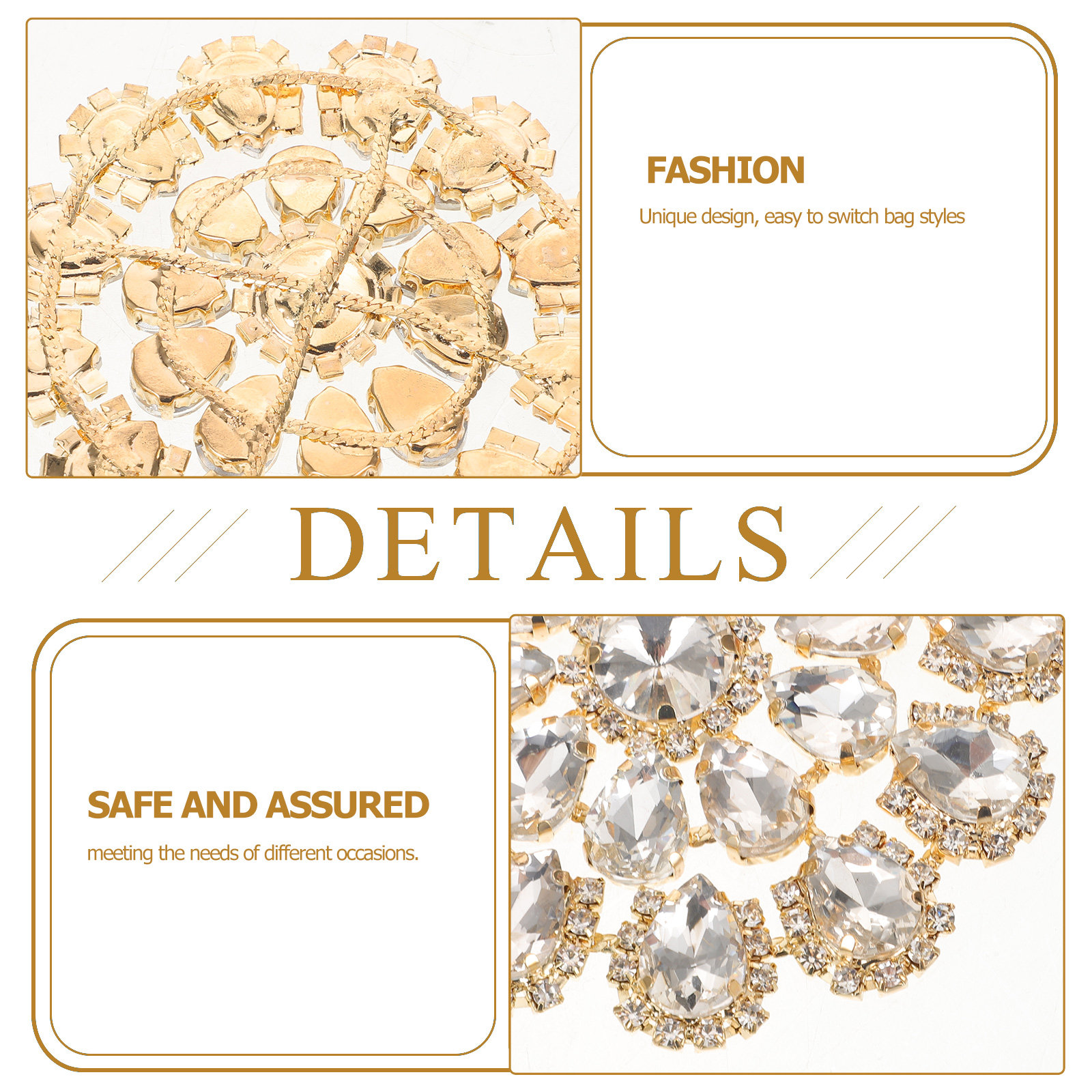 Alloy Rhinestone Flower Appliq - огляд і ціна Sew On Rhinestone