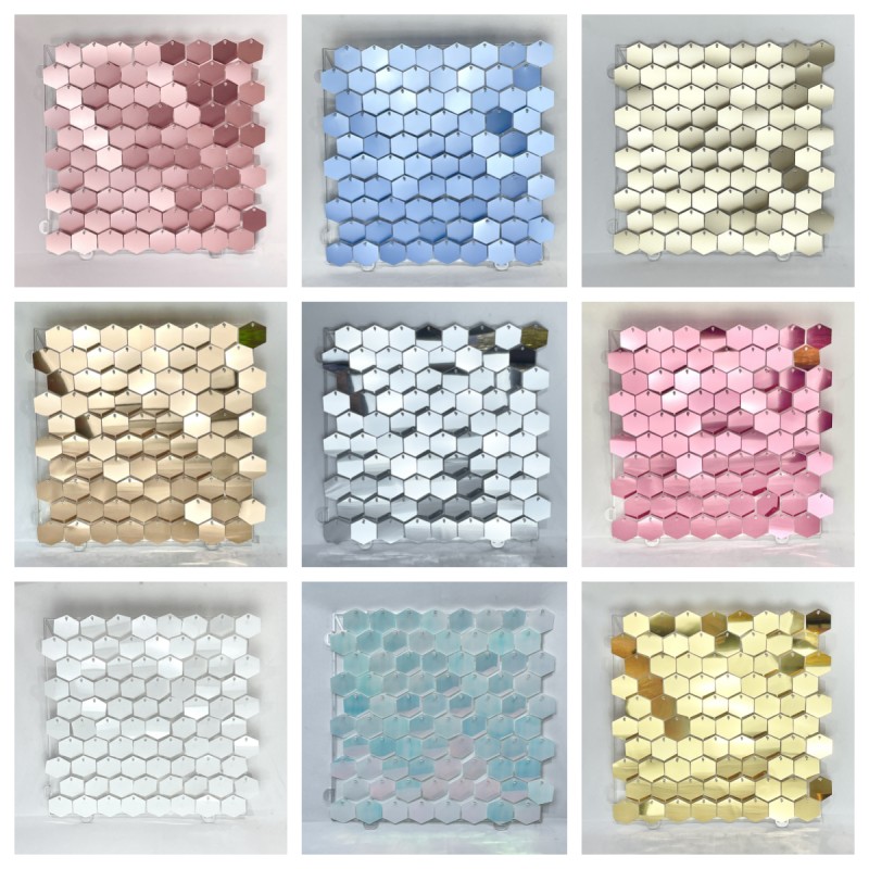 1pc Hexagon Sequin Backdrop Pa - огляд і ціна Sequin Fabric Panel