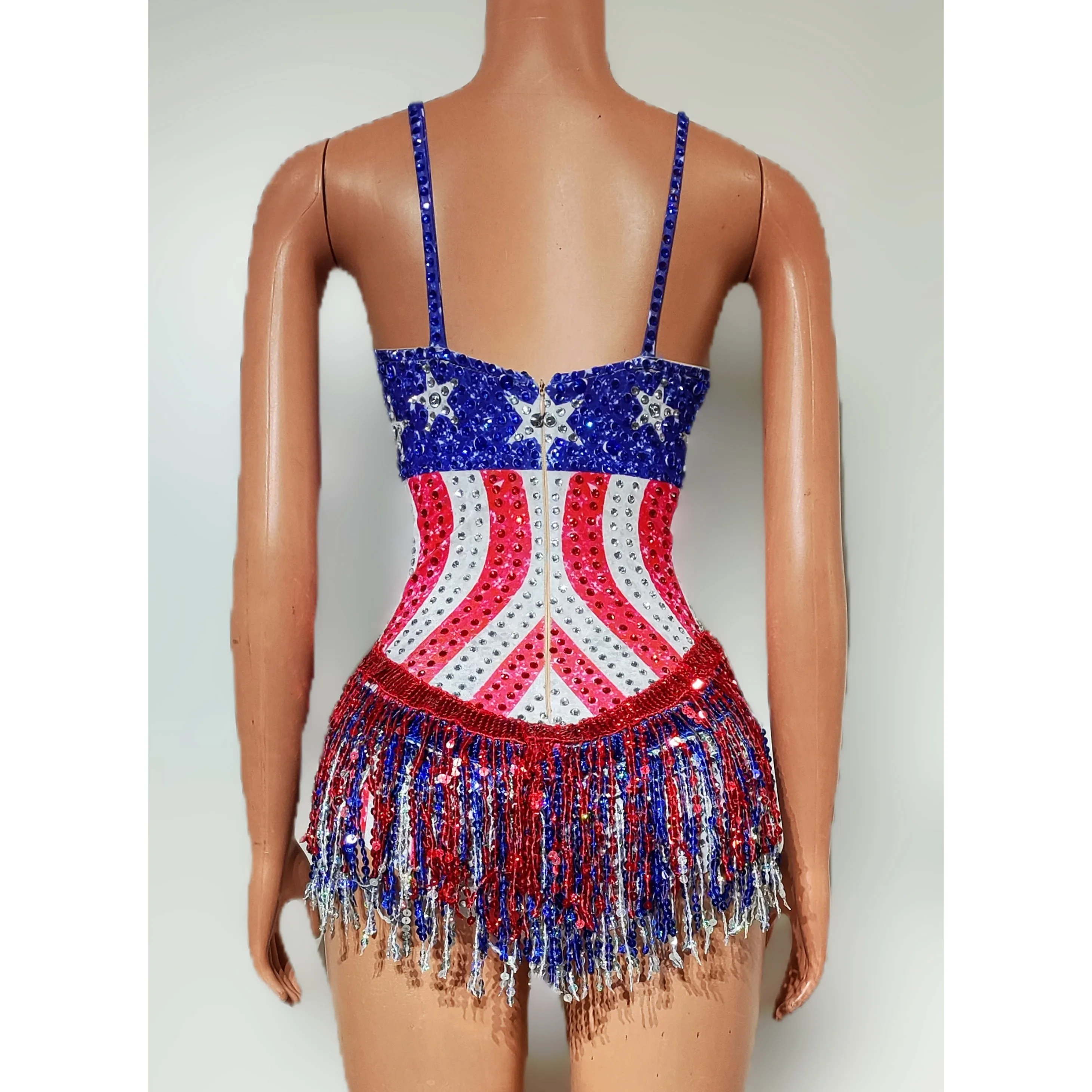 Dance Singer Costume Bar Night - огляд і ціна Rhinestone Banding Trim