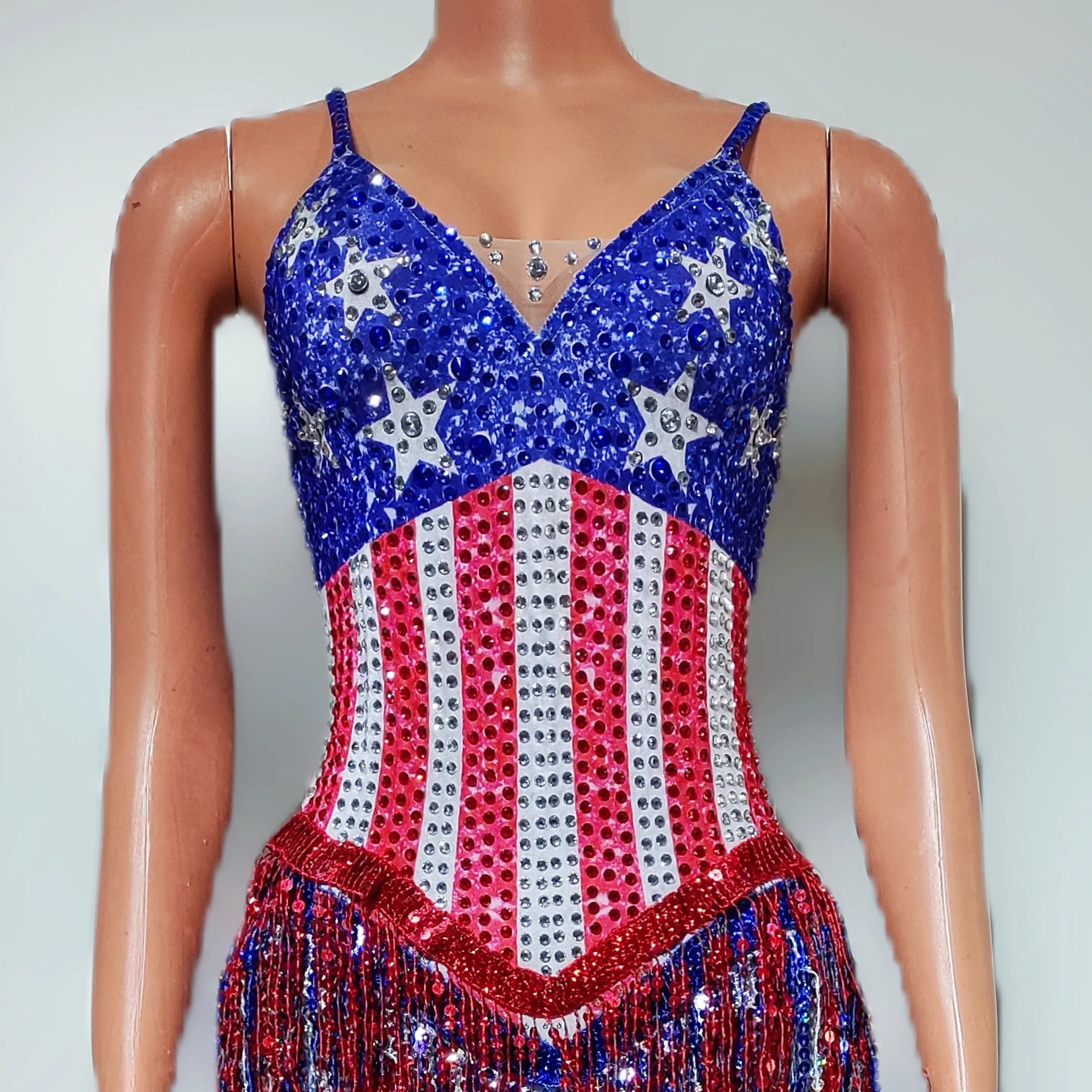 Dance Singer Costume Bar Night - огляд і ціна Rhinestone Banding Trim