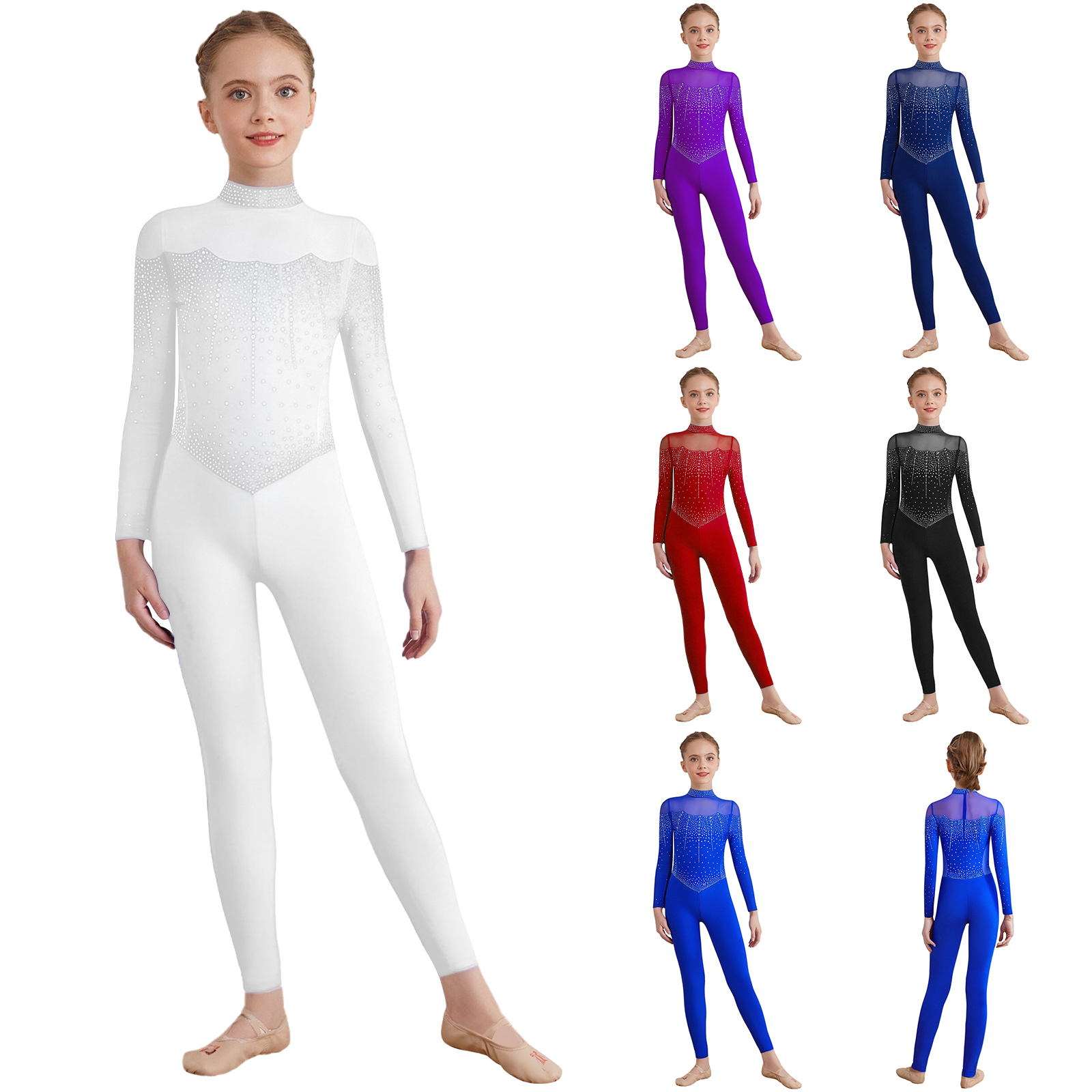 6-16Y Girls Figure Skating Dan - огляд і ціна Rhinestone Banding Trim