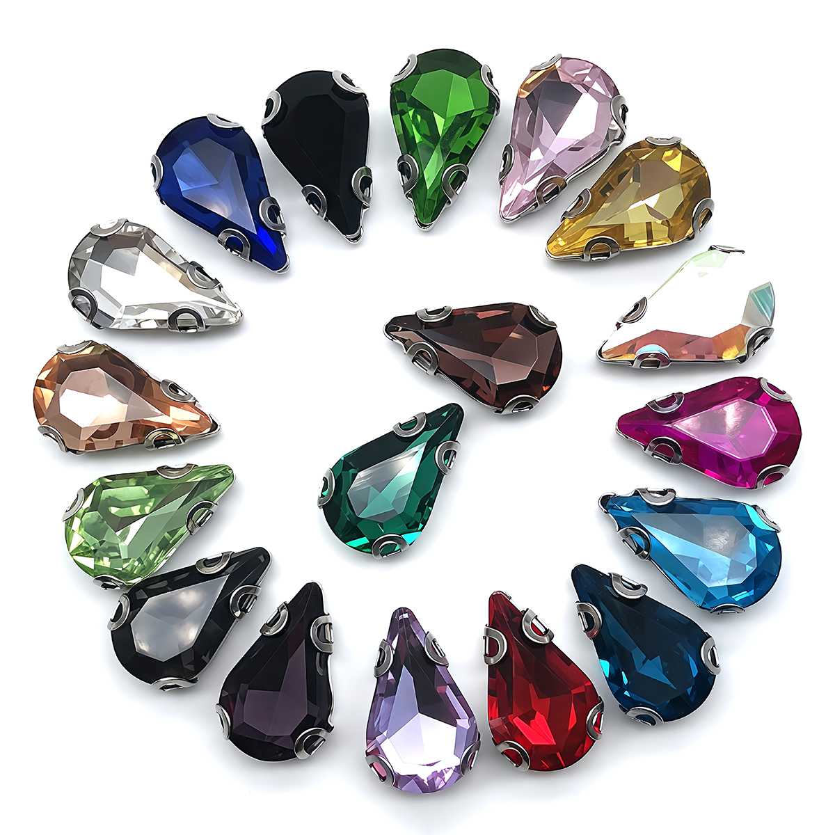 Water Drop Crystal Glass Rhine - огляд і ціна Sew On Rhinestone