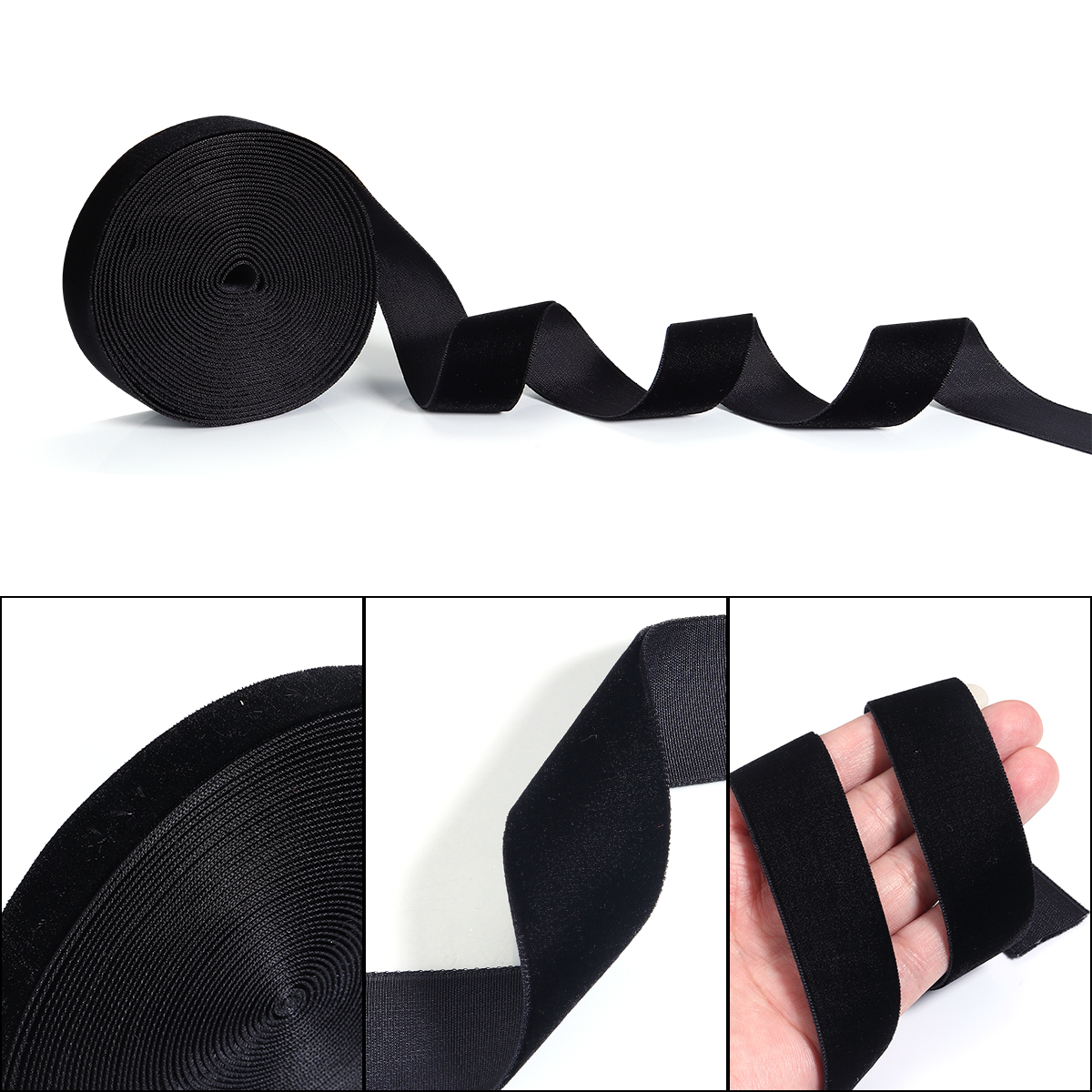 5-10Yards Black Velvet Ribbon  - огляд і ціна Velvet Ribbon Roll