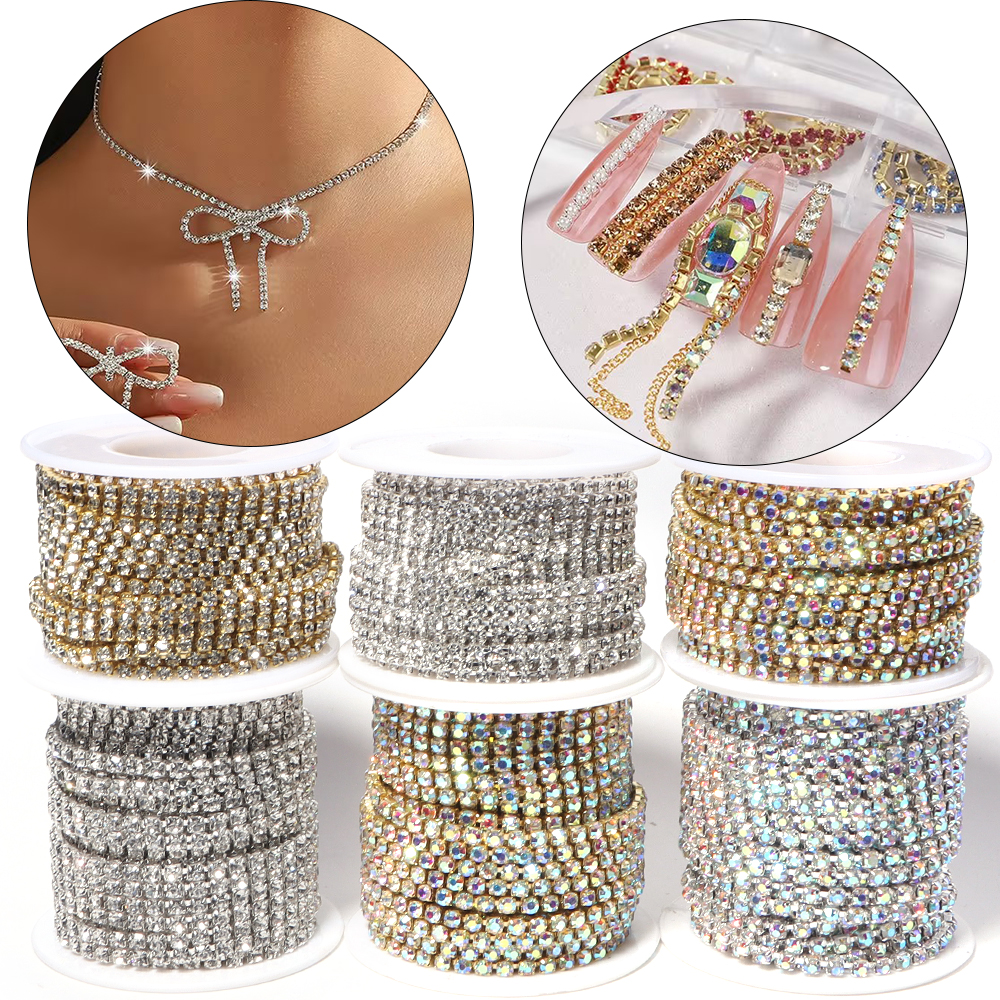 10Yards Glitter Rhinestone Cla - огляд і ціна Sew On Rhinestone