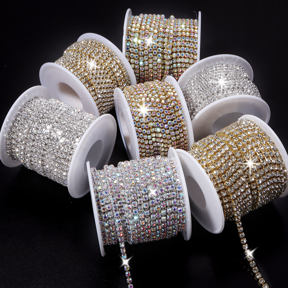 10Yards Glitter Rhinestone Cla - огляд і ціна Sew On Rhinestone