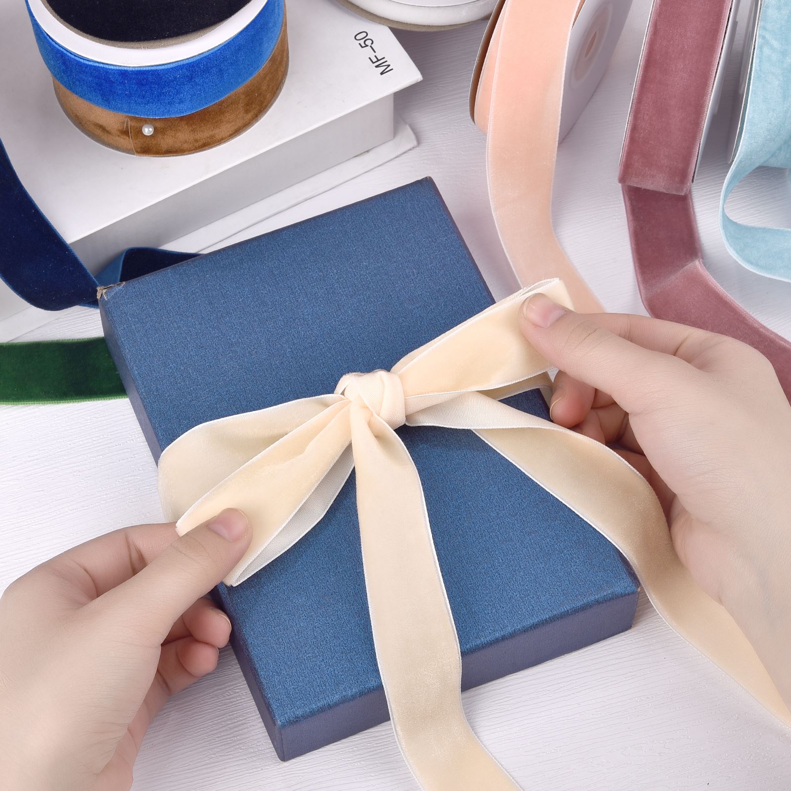 10/25mm 5Yards Roll Single Fac - огляд і ціна Velvet Ribbon Roll