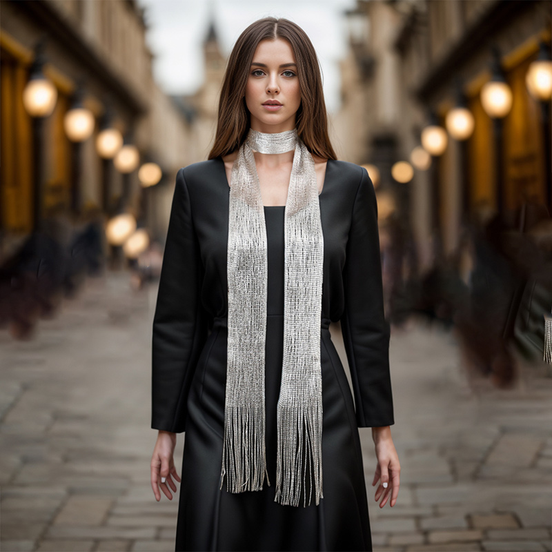 New Fashion Gold Silver Shiny  - огляд і ціна Tassel Fringe Trim