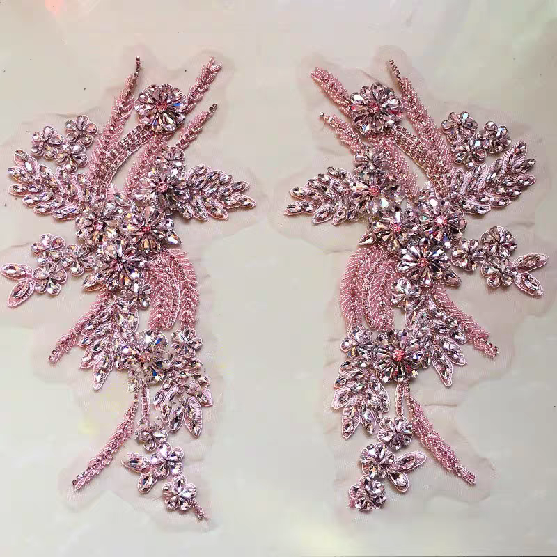 Beaded floral appliqués, hand- - огляд і ціна Sew On Rhinestone