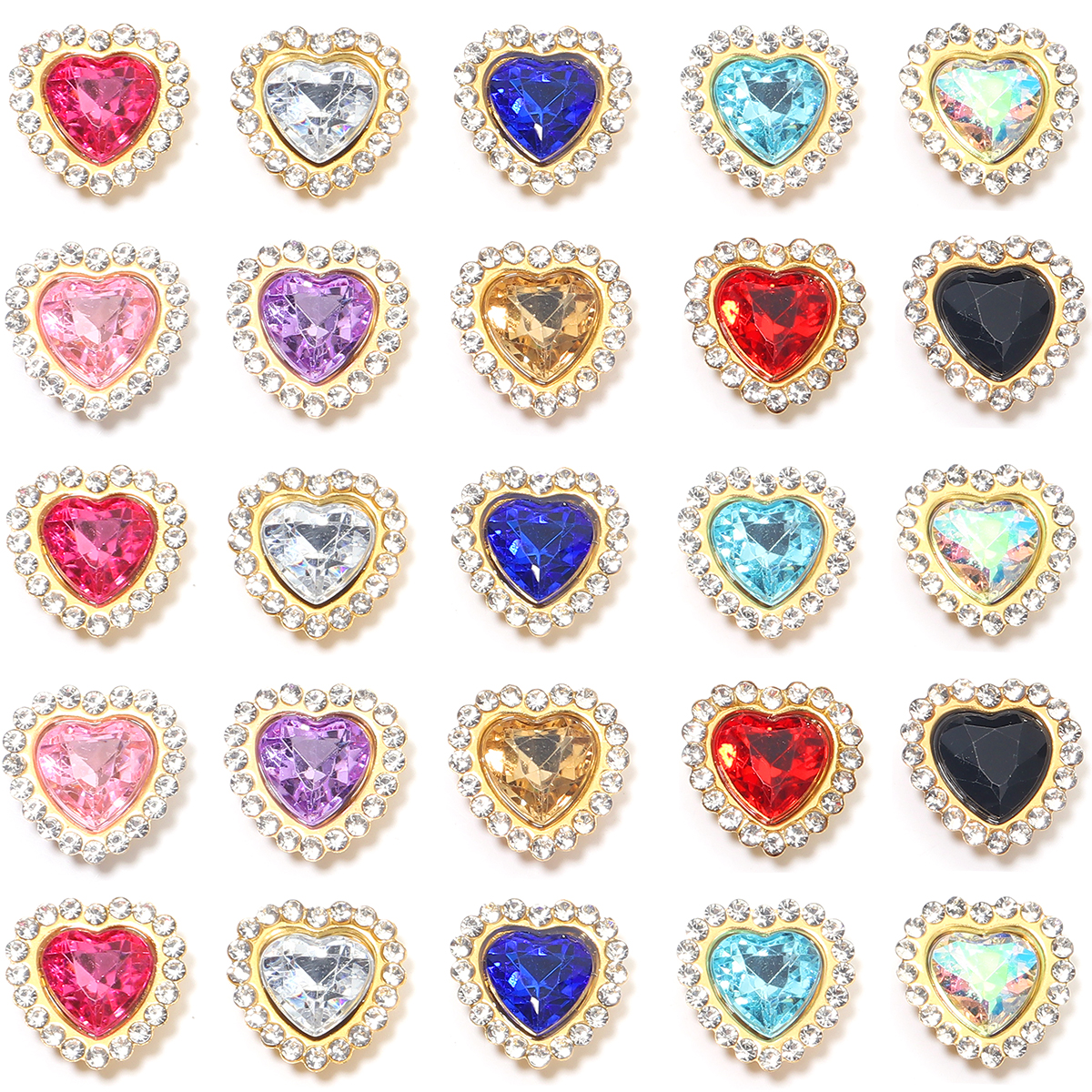 20Pcs Love Heart Acrylic Rhine - огляд і ціна Sew On Rhinestone
