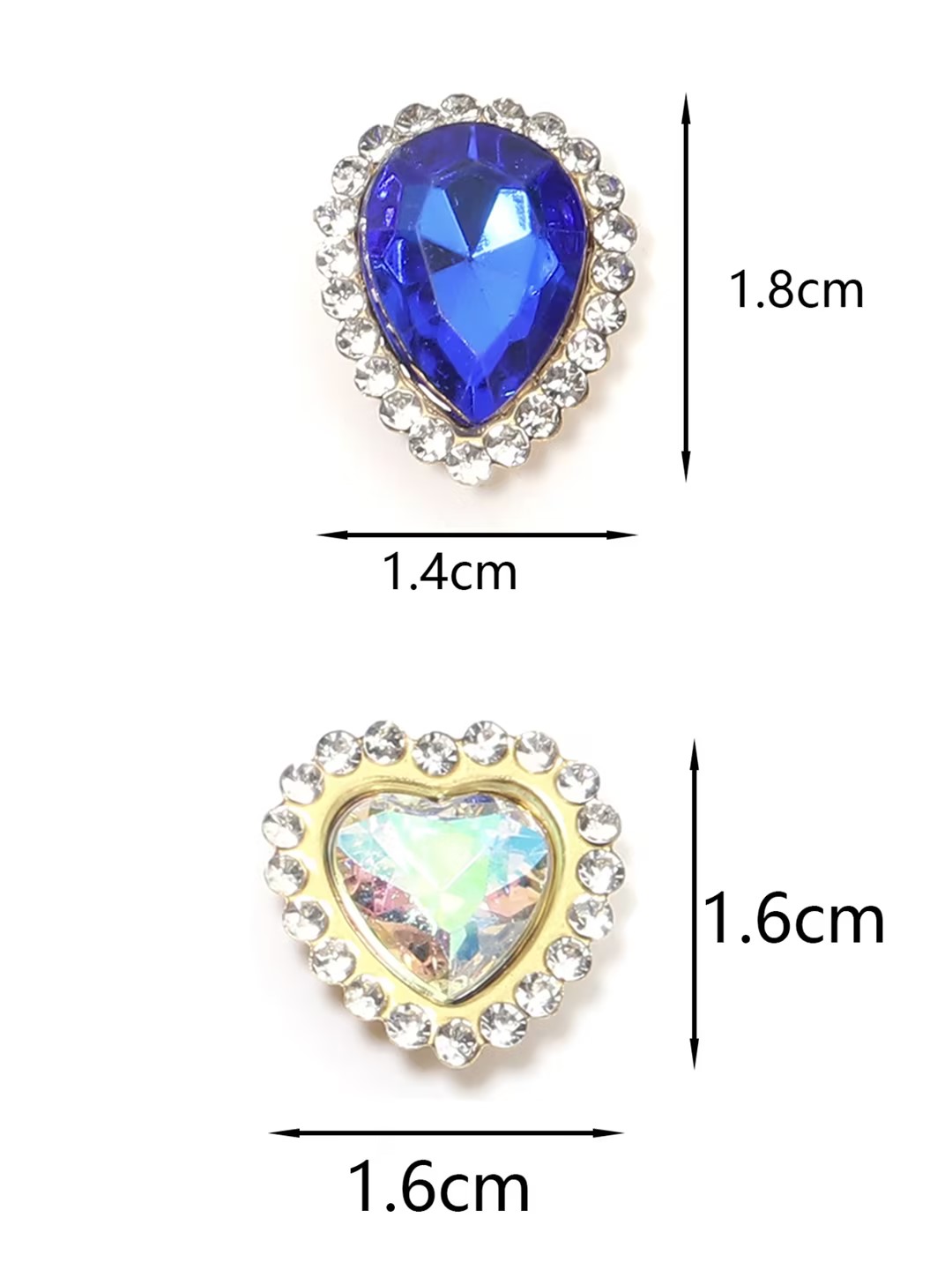 20Pcs Love Heart Acrylic Rhine - огляд і ціна Sew On Rhinestone