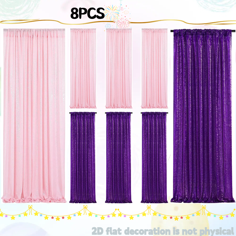 Pink&Silver Sequin Backdrop 2f - огляд і ціна Sequin Fabric Panel