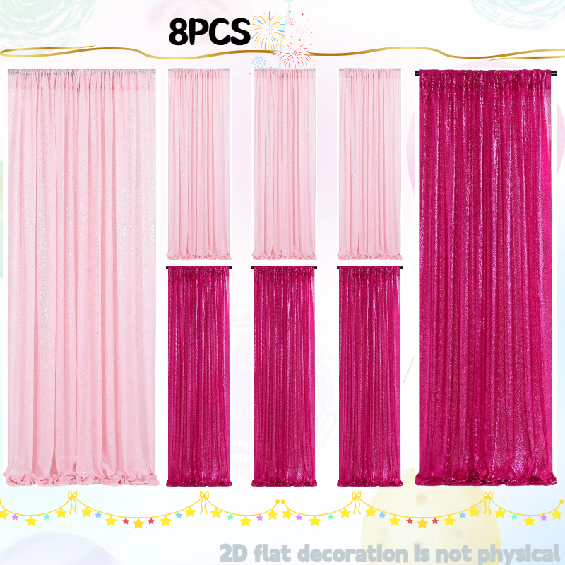 Pink&Silver Sequin Backdrop 2f - огляд і ціна Sequin Fabric Panel